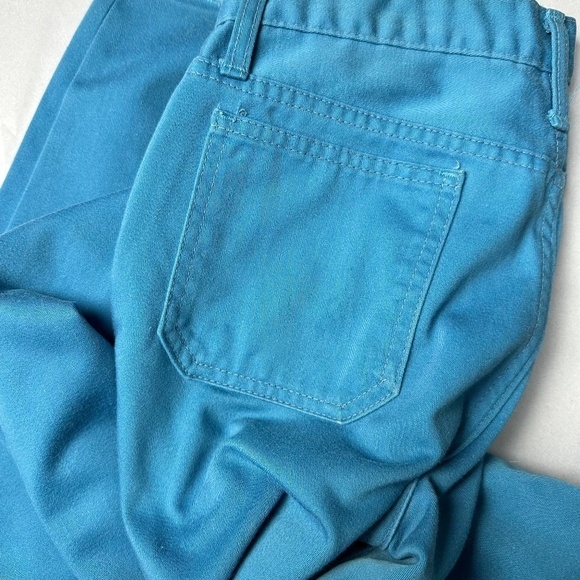Big John Japanese Flare Leg Button Fly Jeans Bright Blue Size 31 Vintage 70s - Picture 9 of 11